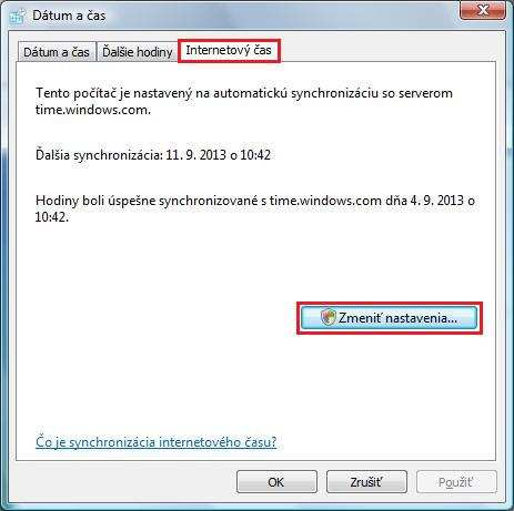 Počas synchronizácie sa Vám zobrazí správa Počkajte, prosím, kým sa systém Windows