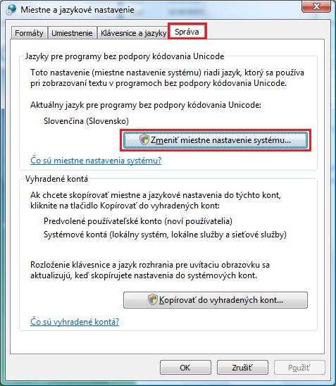 .. a nastavte na Slovenčina (Slovensko) a kliknite na OK.