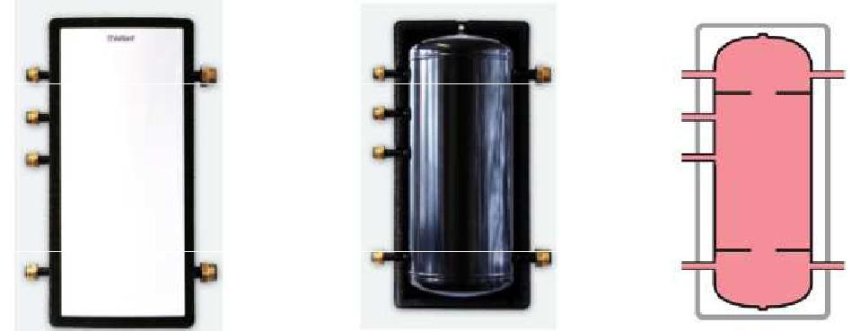 Vyrovnávací zásobník VWZ MPS 40 jedná se o kompaktní akumulační zásobník o objemu 35 litrů, který slouží k optimalizaci chodu tepelného čerpadla převážně u otopných soustav s radiátory.