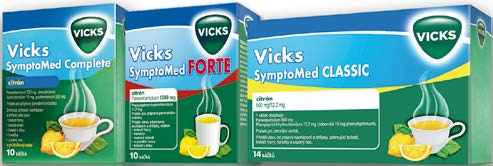 V nabídce také Vicks Symptomed Forte 10 sáčků za 169 Kč 139 Kč.