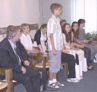 Slavnostního setkání se zúčastnili a ocenění předali starosta města Oder Ing. Pavel Matůšů a místostarosta Ing. Libor Helis.