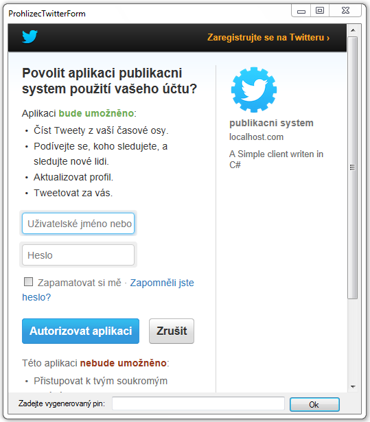 Sociální síť Twitter Publikování tiskoviny na sociální síť Twitter probíhá podobným způsobem, jak na sociální síť Facebook.