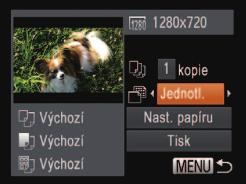 Filmy Tisk filmových záběrů Zobrazte obrazovku pro tisk. Podle pokynů v krocích v části Snadný tisk (= ) vyberte film. Zobrazí se obrazovka znázorněná vlevo. Vyberte metodu tisku.