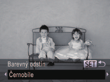 Podle pokynů v krocích v části Specifické motivové programy (= ) vyberte položku [ ]. Vyberte položku [ ]. Podle pokynů v krocích v části Vyberte barevný odstín.