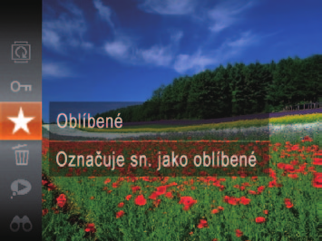 Výběrem kategorie při filtrovaném lze omezit následující operace na všechny filtrované snímky.