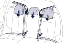 Jednodílná zadní lavice Zadní lavice s jednodílným nehybným sedákem a jednodílným sklopitelným opěradlem.
