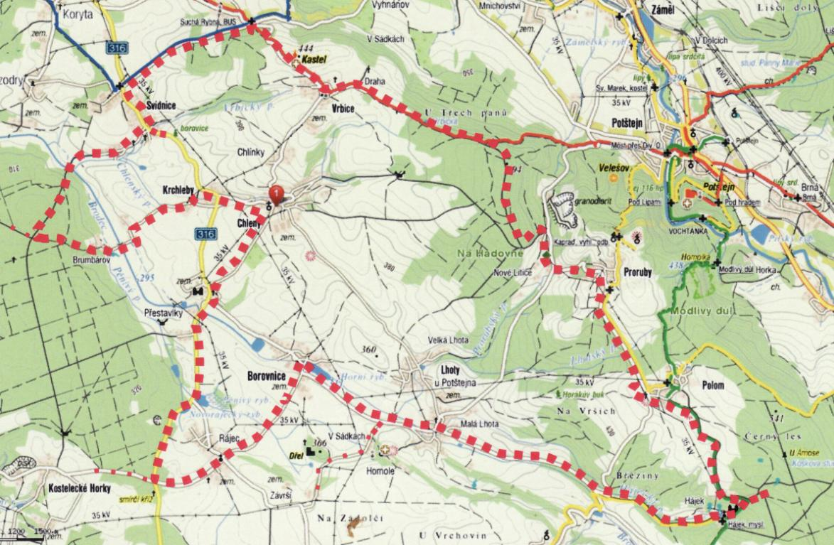 Uzavírání cyklotrasy zahájil ve třináct hodin u hospody ve Lhotách u Potštejna předseda DSO Mikroregionu Brodec