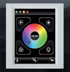 DC. RF RGB Nastavení přepínače režimu MODE: modulové provedení prvku s montáží do rozvaděče umožnuje připojení stmívané zátěže 5 což představuje: a) jednobarevný LED pásek 7.