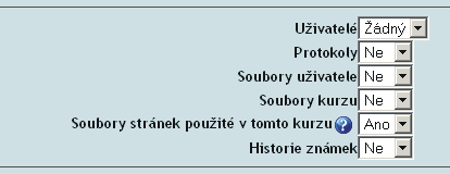 semestru a záloha souboru nebyla příliš velká, bez těchto zbytečných dat záloha proběhne