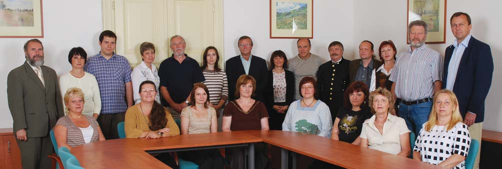Zleva: Ing. František Koutek, Antonín Hlušička, Jolana Kubátová, Antonín Knobloch, Marcela Balášová, Lucie Ottová, František Železný, Ing.