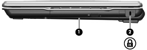 Komponenty na pravé straně Komponenta Popis (1) Optická jednotka Slouží ke čtení optického disku.