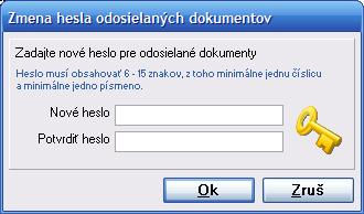 Po označení tejto voľby je potrebné zadať Heslo, ktoré bude používať zamestnanec pri otváraní výplatných pások.