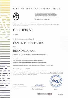 3 11 2 3 11 219 BEZNOSKA, s.r.o. Dělnická 2727, 272 01 Kladno, Czech epublic www.