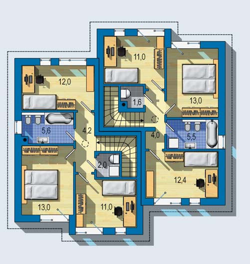 předpokladem nižší spotřeby energie 1995 m 2 nízkoenergetický standard rodinného domu Způsob vytápění: podlahové vytápění Zdroj: