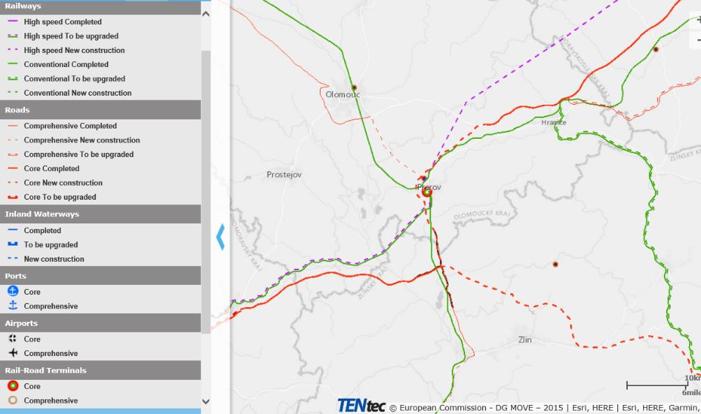 10.3 DOSTUPNOST ÚZEMÍ, PŘEKLADIŠTĚ A LOGISTICKÁ CENTRA, EFEKTIVITA ČINNOSTÍ Město Přerov leží na nadnárodní železniční a národní silniční síti s výhledem na zapojení do dálniční sítě.