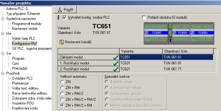 Technické vybavení programovatelných automatů řady TC650 7. OBSLUHA BINÁRNÍCH MODULŮ 7.1.