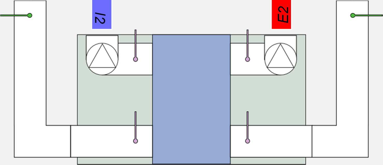 Místo měřní Schéma měřní: E1 I1 v I2 t 2 2, ϕ 2 2 t 2 2,