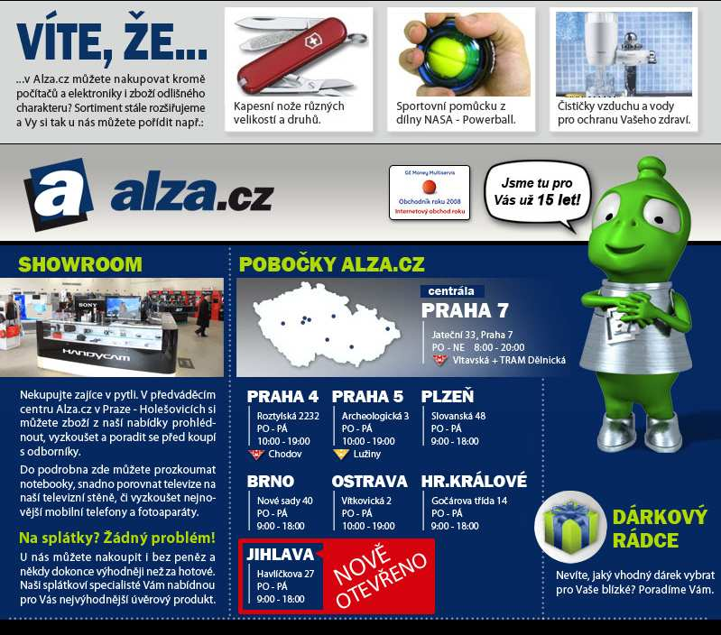 21 Zdroj: Alza.cz a.s. Alza.cz : největší obchod s počítači a elektronikou [online]. c2000-2010 [cit. 2010-05-17].