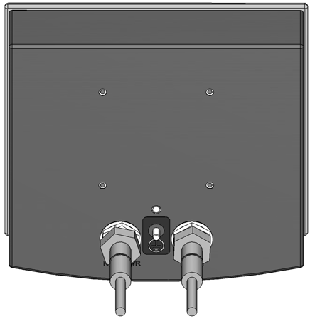 Řídicí jednotka systému obsahuje panel rozhraní řídicí jednotky, který obsahuje displeje a ovládací prvky používané pro nastavení a úpravu elektrostatiky a nastavení průtoku dodávaného stříkací