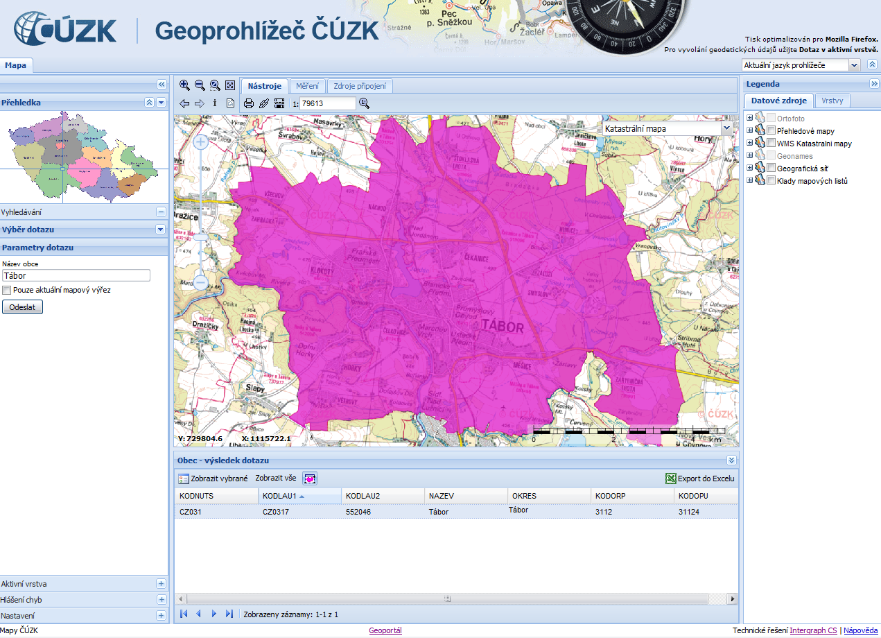 2.1.1 Prohlížení dat pro veřejnost Portál mapových služeb [3] kromě funkcí veřejného WMS klienta umožňuje také bezplatné prohlížení datových sad zpřístupněných veřejnými prohlížecími službami.