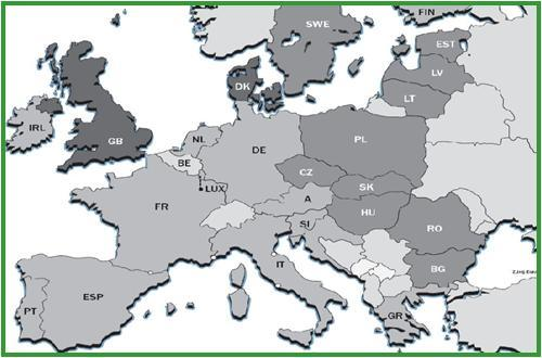 Stavy HD v krajinách EÚ-28 v ks na 100 ha p.v. p. Slovensko v porovnaní so štátmi EÚ-28 sa nachádza v početnosti HD na 100 ha p.v p. v poslednej tretine.