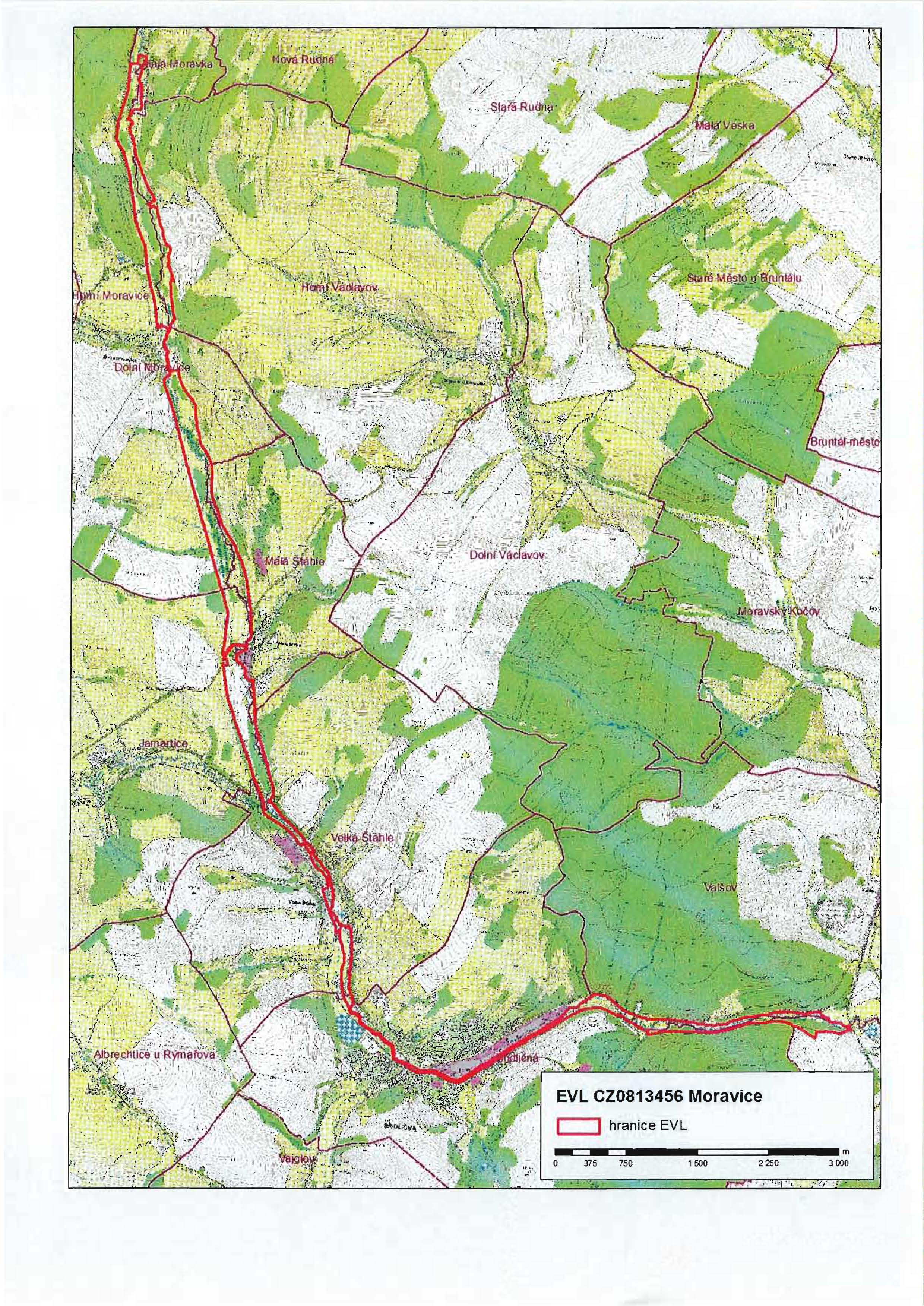 EVL CZ0813456 Moravice CJ hranice EVL...3000m.