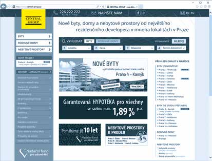 STAVÍME NOVOU PRAHU. PRO VÁS Kompletní informace na www.central-group.