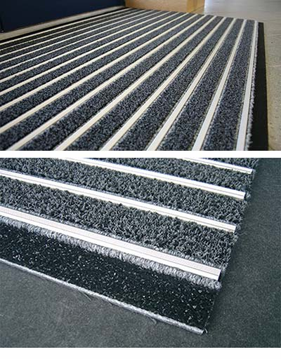 PathMasterSurface Kombinácia hliníka a koberca vytvára ľahký čistiaci systém, ktorý sa jednoducho inštaluje.