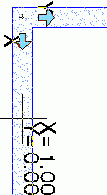 Stiskněte Enter pro potvrzení. >>Cílový bod nebo souřadnice X,Y : 1,0 V příkazové řádce zadejte ST pro STřed a stiskněte klávesu Enter.