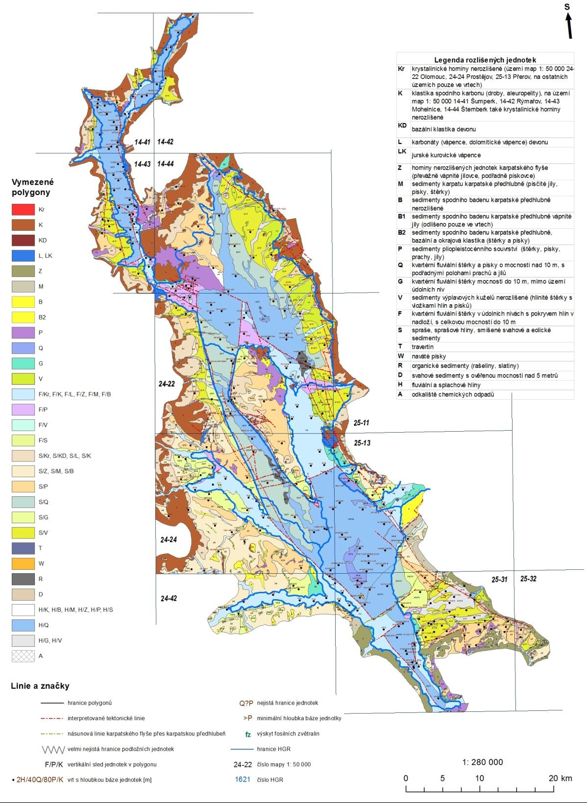 I. Geologický model - rešerše a příprava databází - zpřesnění geologické mapy - provedení technických prací (vrty, geofyzika) -