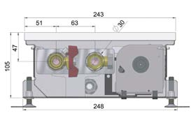 energie bezpečné napětí 12 V DC snadné ovládání 243 mm 105 mm konvektoru L (mm) 900 1000 12 10 17 2000 20 3000 878