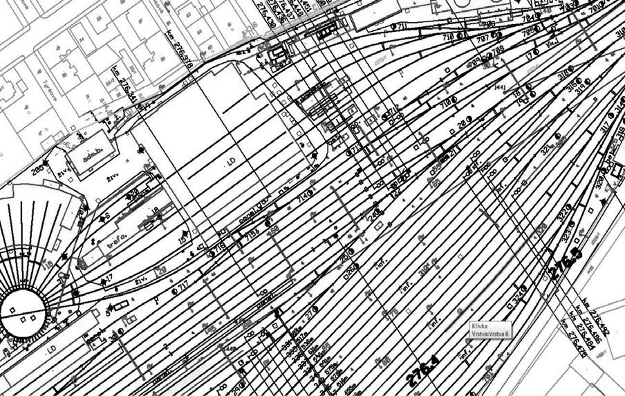 STAVEBNÍ OBZOR 8/2012 249 Obr. 1. Výřez z Jednotné železniční mapy, části žst. Bohumín [6] do databáze, navíc spojené s linearizovanou grafikou.