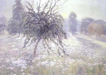 9. Svítání v sadu, 1904 olej, plátno, 71x100cm