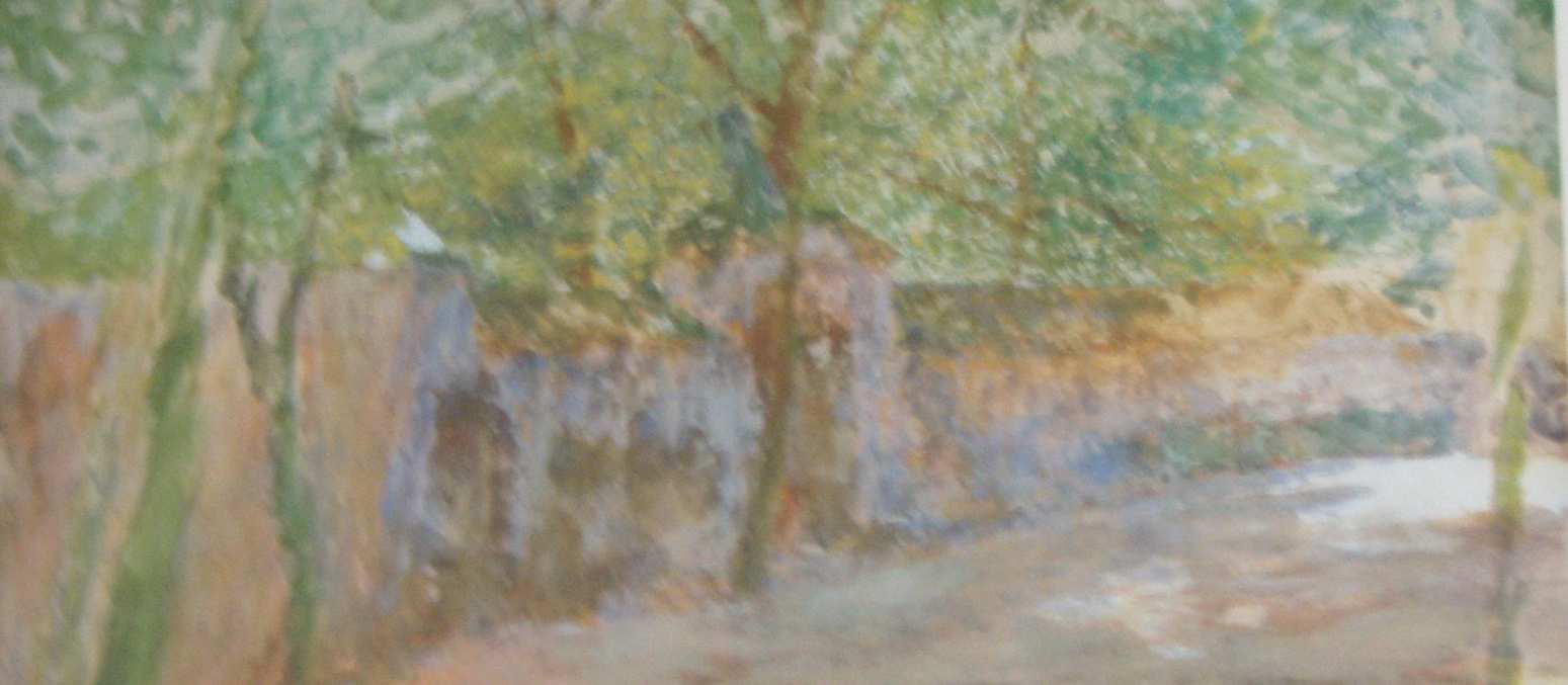 27. Antonín Slavíček Zahradní zeď, 1900-01 tempera,