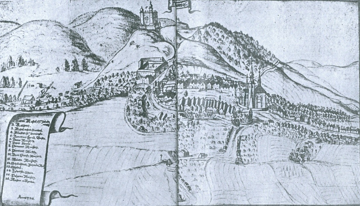 Příloha č. 5.: Pohled na Boskovice z roku 1728.