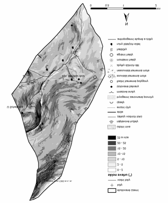 Obr. 1: Geomorfologická mapa