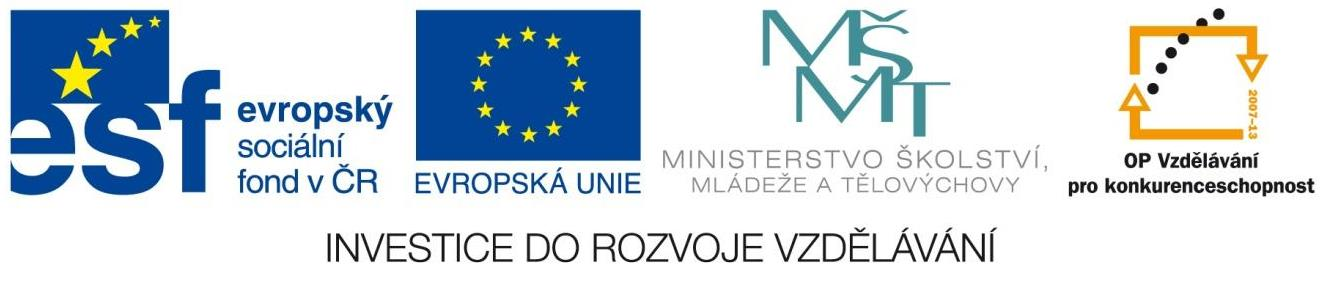 Tento dokument vznikl v rámci projektu Zkvalitnění výuky prostřednictvím ICT Registrační číslo: CZ.1.07/1.5.00/34.0459 Název školy: Střední odborné učiliště Valašské Klobouky Autor : Ing.