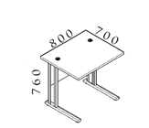 Plus leg supports can be used as vertical cable ducts by selecting metal covers, which are also decorative elements enhancing leg