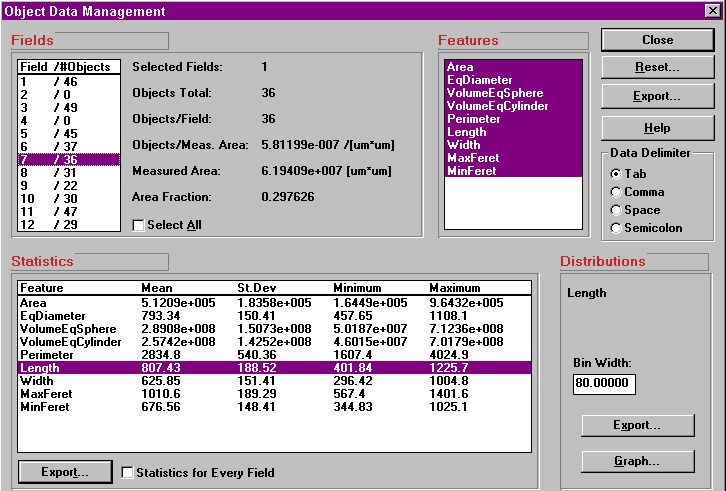 Crystal size