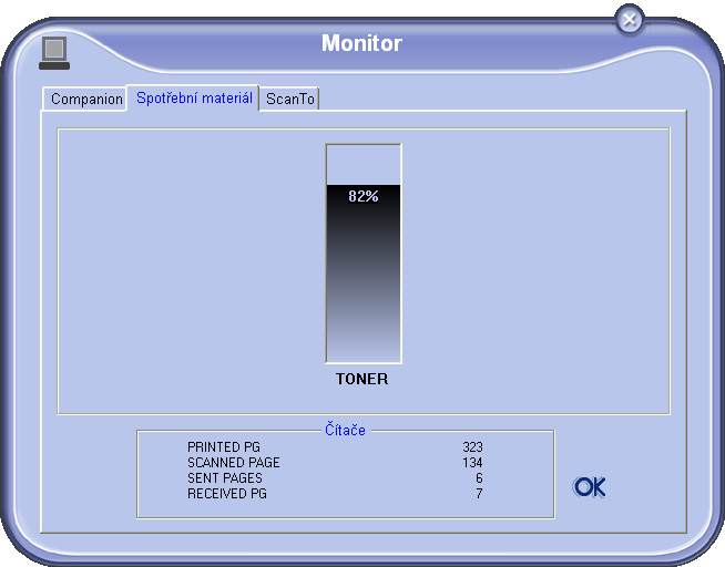 Poznámka: Funkci SCAN TO (SKENOVAT DO) lze použít pouze tehdy, je-li spuštěná aplikace MF MONITOR. 1 Přejděte na záložku SCAN TO (SKENOVAT DO).