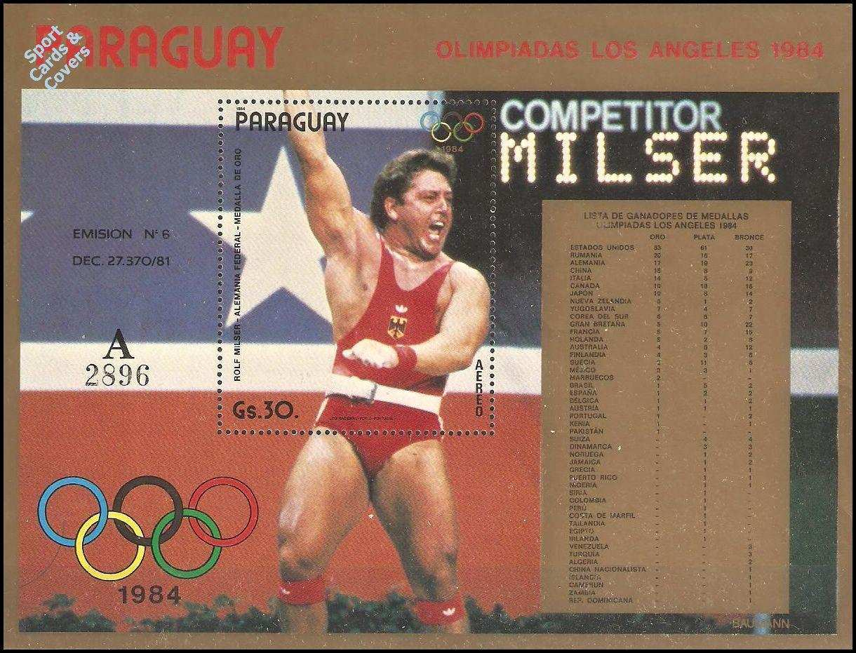 do 100kg FM Z PARAGUAY 1985 Yv. Mi. BF410 (3831) 1986 Yv. MF2268a Mi.