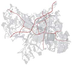 Havlíčkovo nábřeží Lokalita Location Biskupská Českobratrská (479) Zahradní Těšínská Budoucí nájezd D47 () Future Direct Access Janáčkova Poděbradova Purkyňova Poštovní Masarykovo náměstí Homopolní