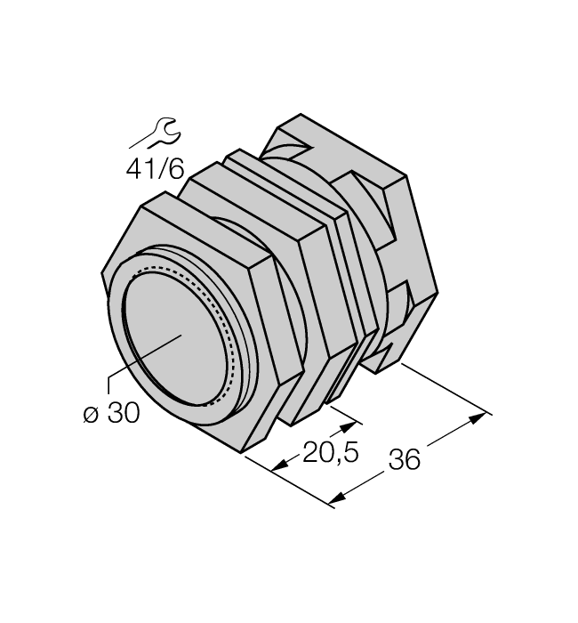 BST-30N 6947217 Montážní úchytka bez dorazu pro závitová pouzdra; materiál: PA6