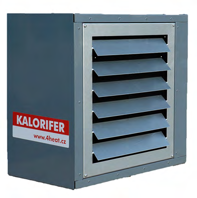 3. Technické parametry 3.1 KALORMAX KA Teplovodní a horkovodní ohřívače vzduchu Kalormax označené jako KA jsou standardně osazeny nízkoenergetickými ventilátory splňující normu ErP 2015.