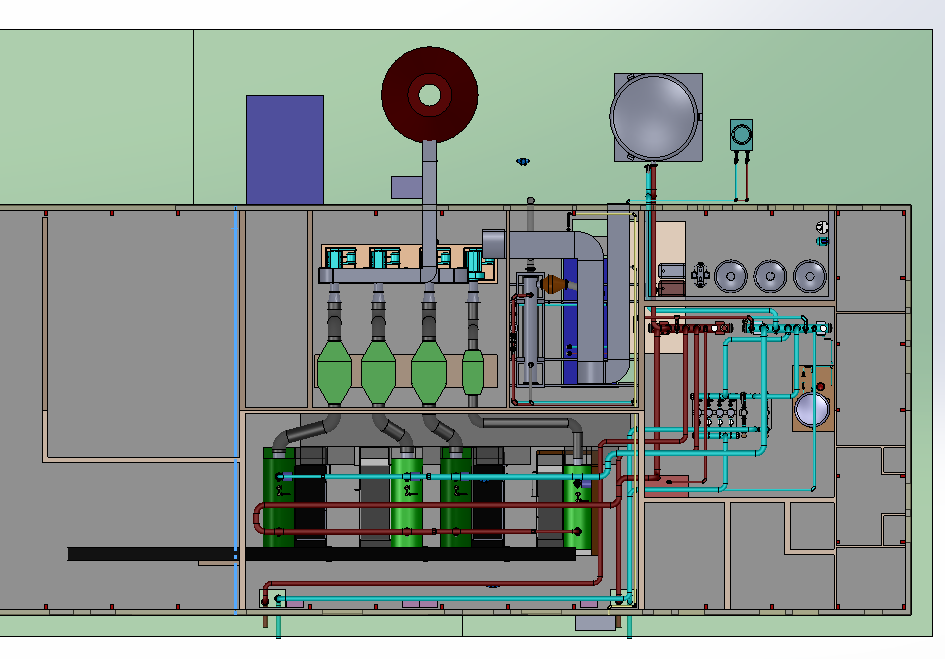teplovodních kotlů NOX control 3 x V 1700U + 1 x V1000U (6,1 MW) - Projekt