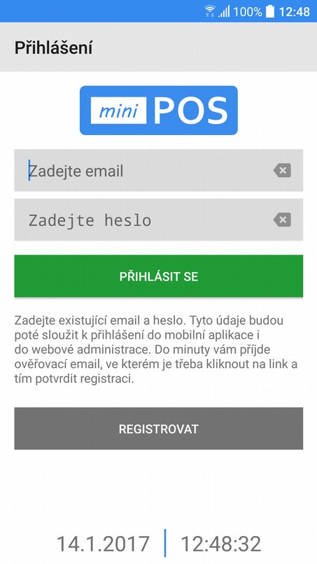 Pokud svůj účet ještě nemáte vytvořen, můžete jej vytvořit na provozním webu ipokladna.cz a nebo přímo zde.