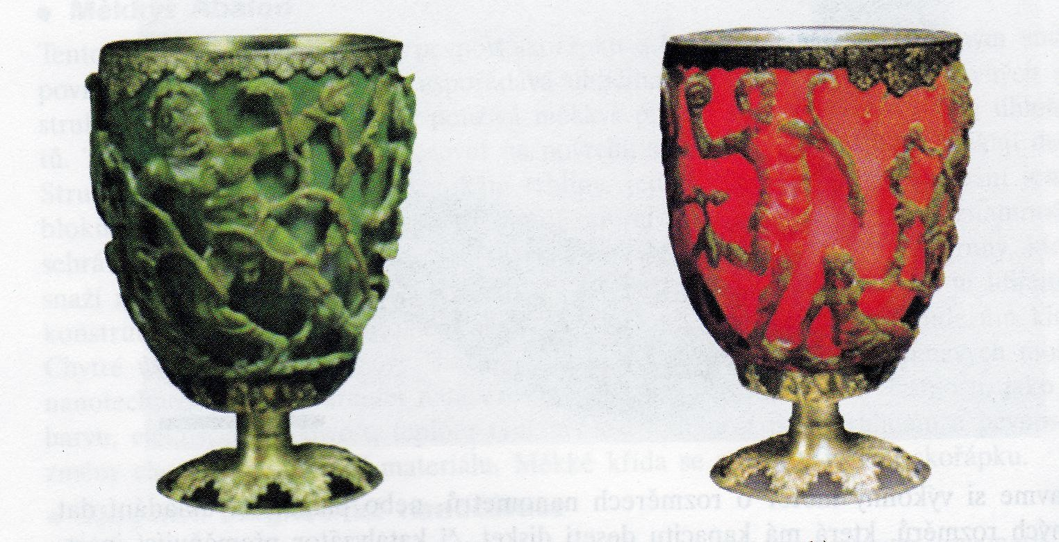 Historický nanokompozit Lykurgovy poháry Poháry z období Římské říše