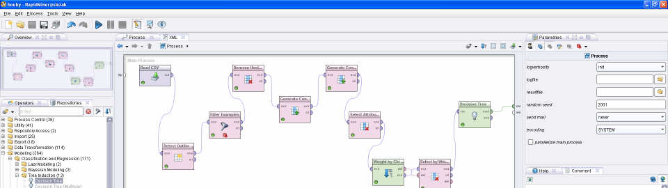 4.2.3 RapidMiner (dříve YALE) Program je určený pro strojové učení a data mining.