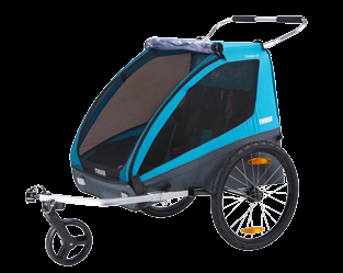 Vozíky za kolo 10101803 Blue Thule Coaster Thule Coaster je odolný, bezpečný a pohodlný dětský vozík za kolo, který v cíli své cesty snadno