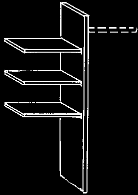 0.09.016 Příslušenství skříně masiv 1 police - pro šířku vnitřního prostoru 47,5 cm 47,5 96,4 1,